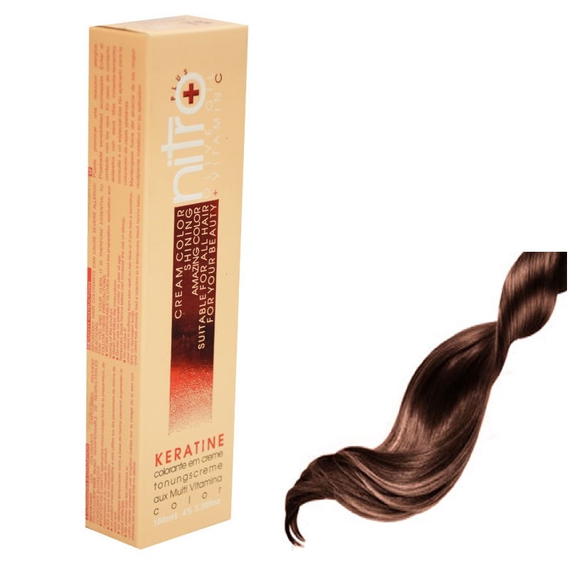 رنگ مو نیترو پلاس سری Keratine شماره 653 حجم 100 میلی لیتر رنگ بلوند کاکائویی تیره