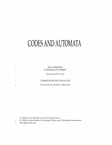 خرید و دانلود نسخه کامل کتاب Codes and automata