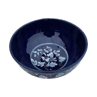 کاسه سفالی طرح گل