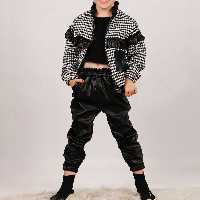  سویشرت شلوارچرم جنس کشمیر و چرم رنگ بندی مشکی سایز ها سایز 1 سایز2 سایز3