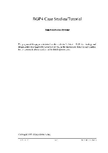 خرید و دانلود نسخه کامل کتاب BGP-Case-Studies