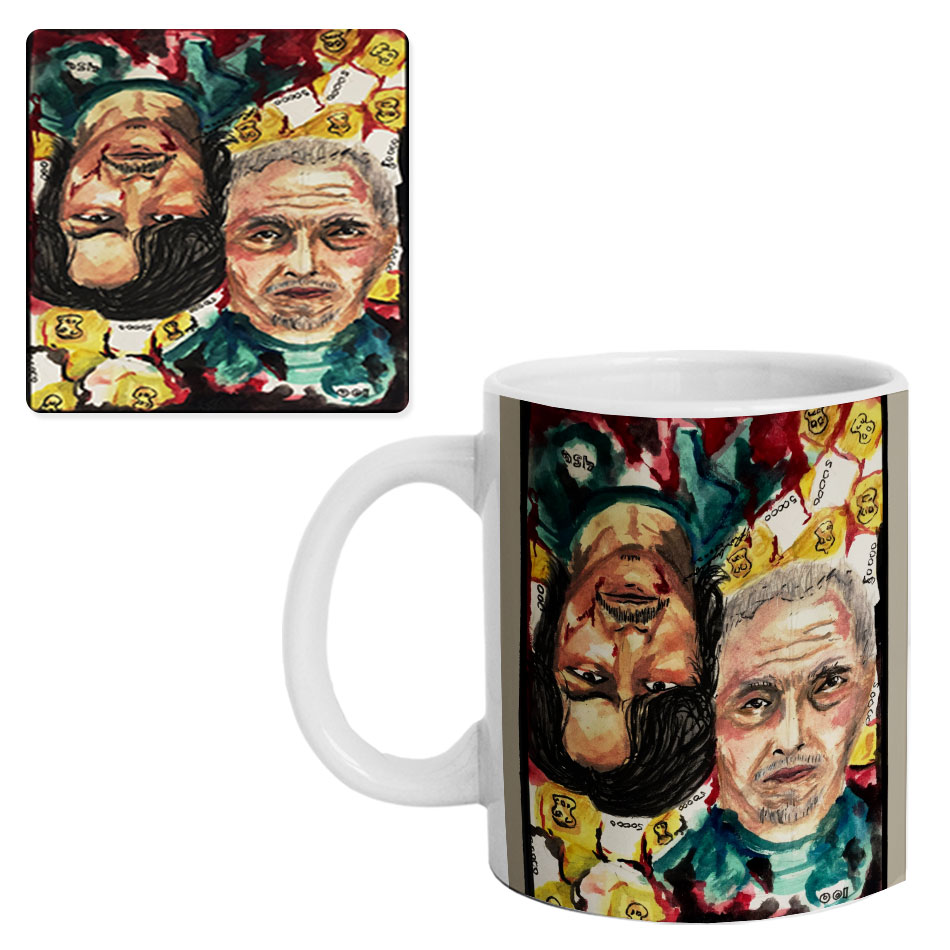 ماگ طرح Squid Game مدل M4044 به همراه زیرلیوانی