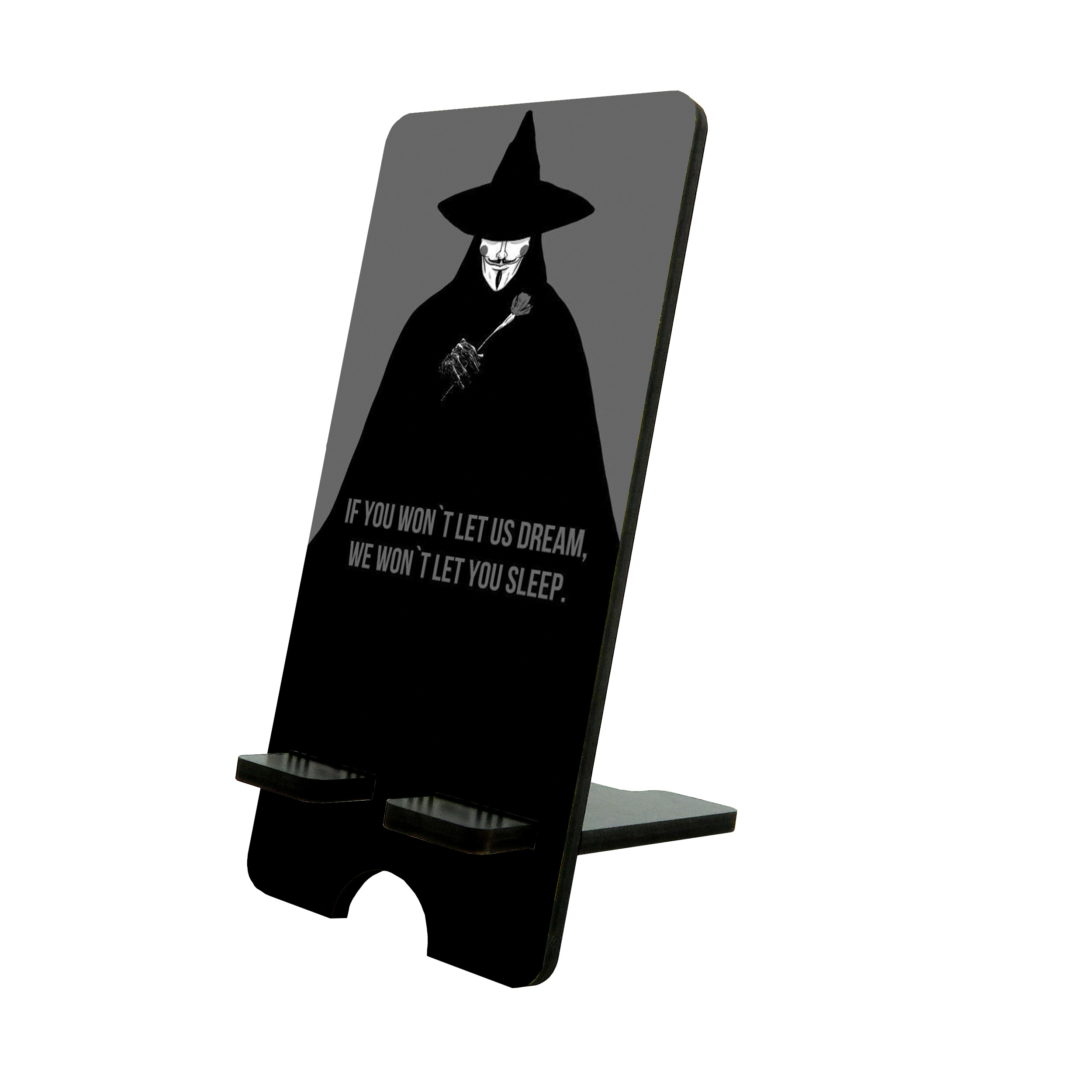 پایه نگهدارنده گوشی موبایل و تبلت طرح V for Vendetta کد 8102994