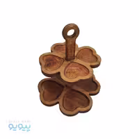 اردو خوری دو طبقه چوبی دسته دار طرح قلب آیتم 4158