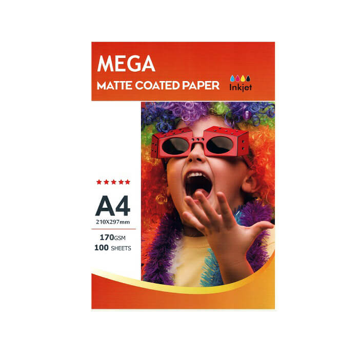 کاغذ کوتد 135 گرم A4 مگا 100برگی