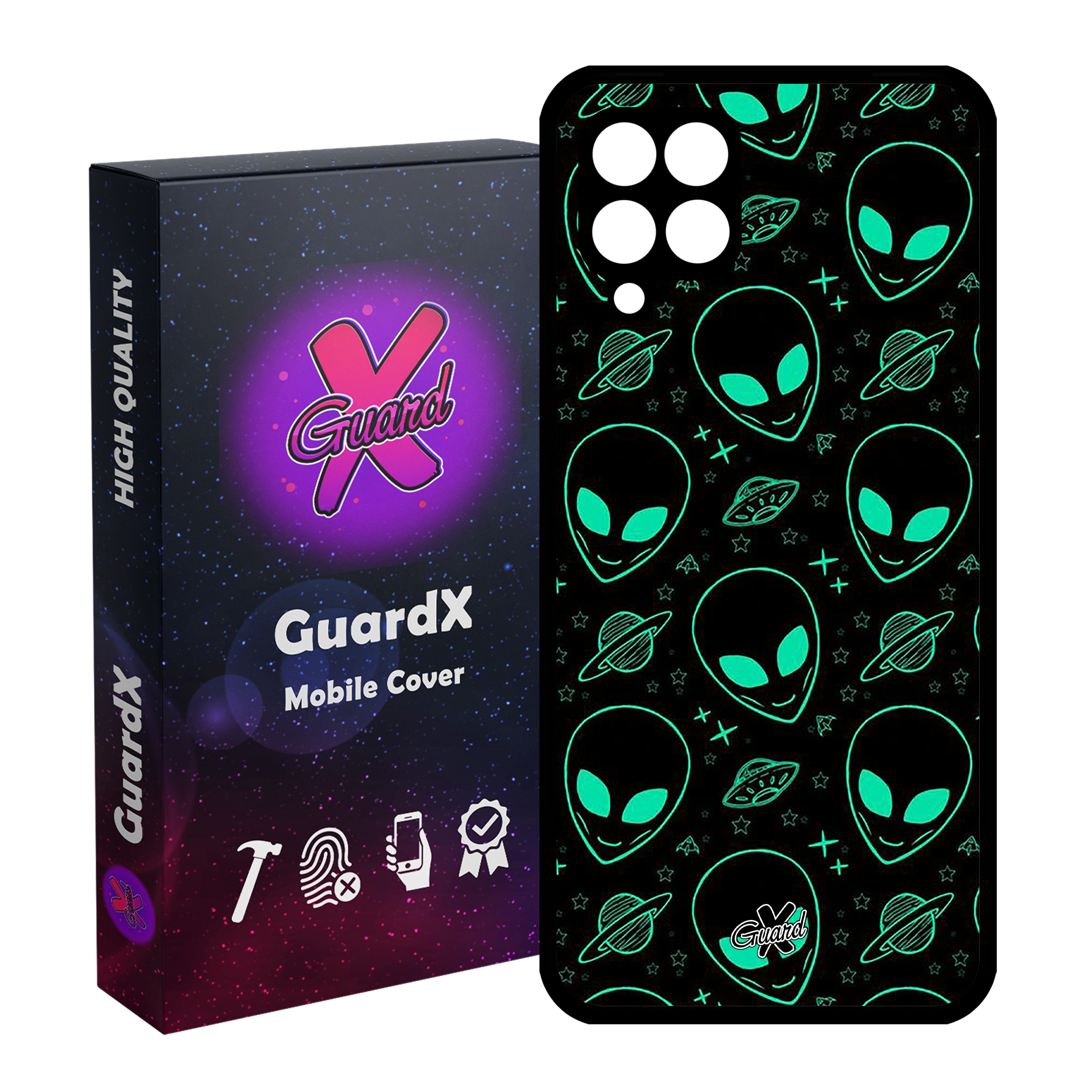 کاور گارد ایکس طرح Alien مدل Glass10200 مناسب برای گوشی موبایل سامسونگ Galaxy A22 4G