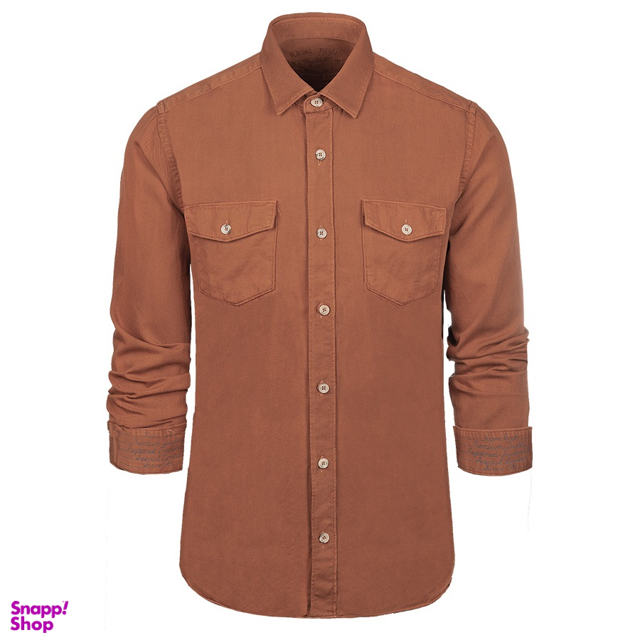 پیراهن آستین بلند مردانه مدل SB-SS-4484 رنگ آجری