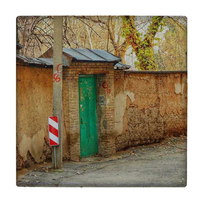 کاشی کارنیلا طرح کوچه باغ پاییزی مدل لوحی کد klh733