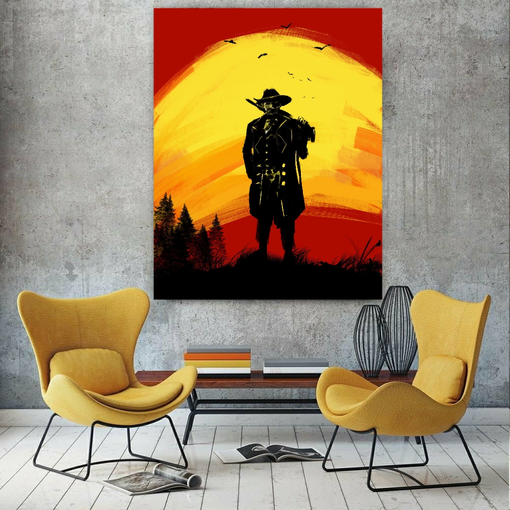 تابلو بوم طرح گیم ردد Red dead redemption 2 مدل SDB1620