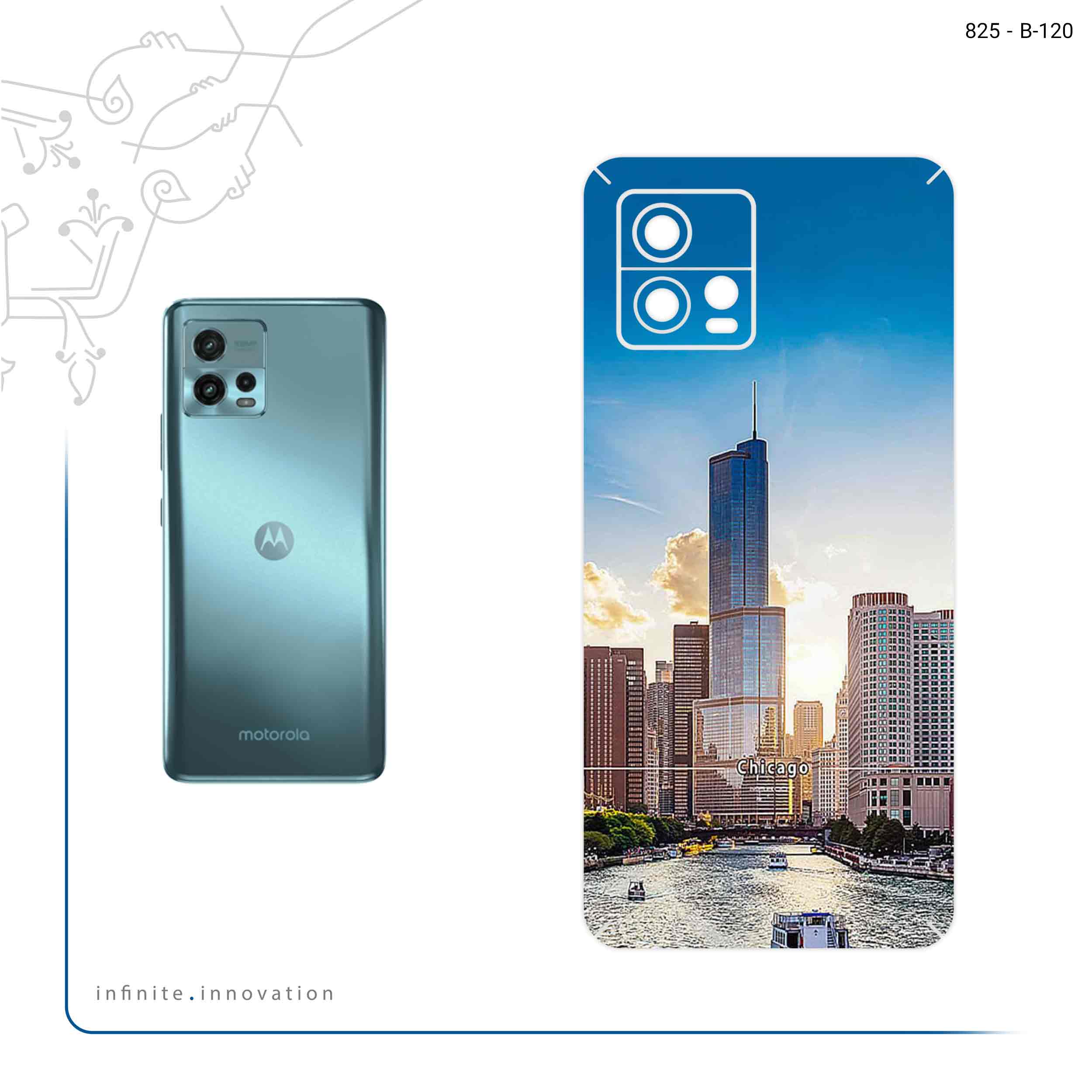 برچسب پوششی ماهوت مدل City of Chicago مناسب برای گوشی موبایل موتورولا Moto G72