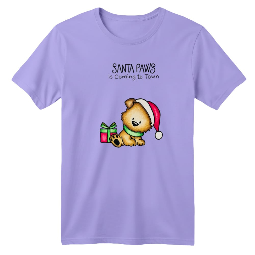 تی شرت آستین کوتاه بچگانه مدل خرس کریسمس کد 9 رنگ یاسی