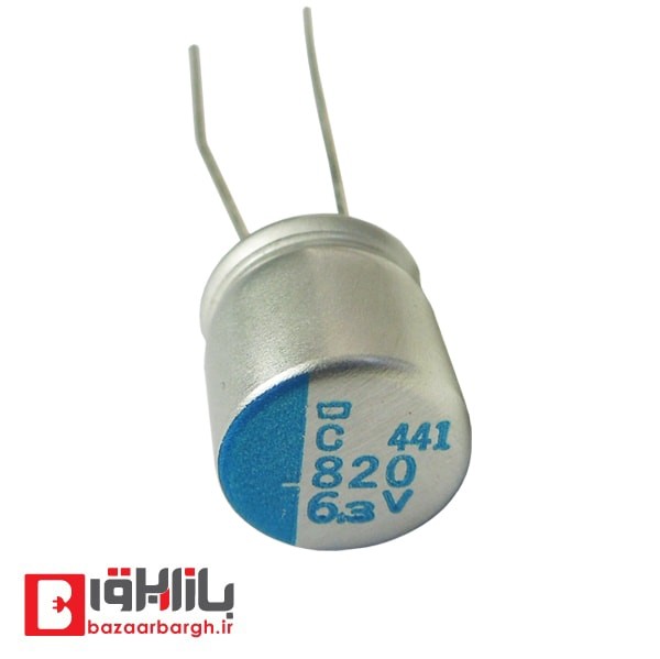 خازن خشک (جامد) 820 میکرو فاراد 20 ولت