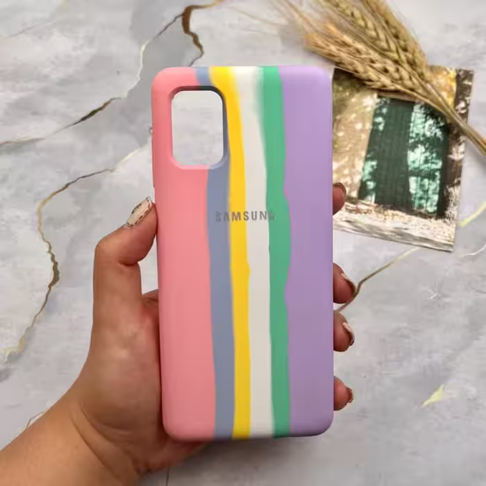 قاب گوشی Galaxy A31  سیلیکونی رنگین کمانی کد 49315