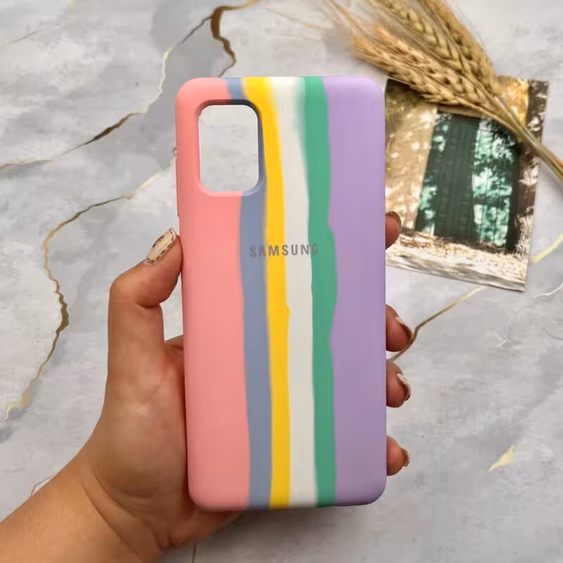 قاب گوشی Galaxy A31  سیلیکونی رنگین کمانی کد 49315