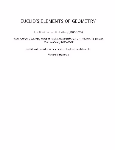 خرید و دانلود نسخه کامل کتاب Euclid's Elements