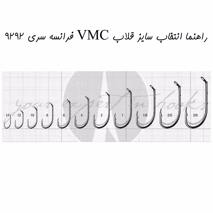 قلاب ماهیگیری وی ام سی کد 9292 سایز TR 4 بسته 10 عددی