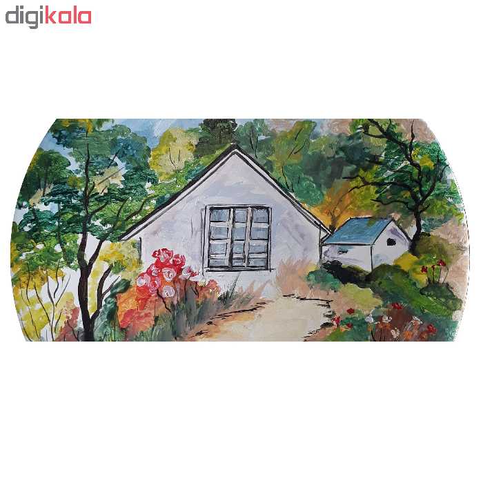 بشقاب سفالی طرح کلبه کد D16-S25