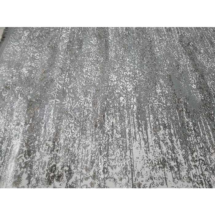 فرش ماشینی زمرد مشهد طرح پتینه کد TA107 زمینه طوسی