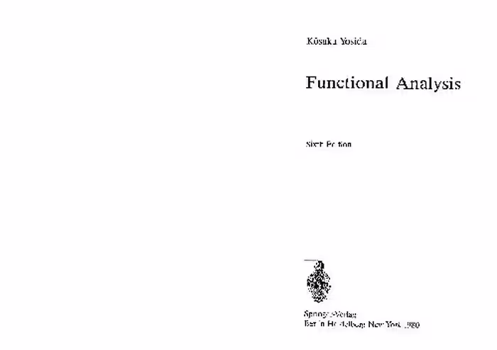 خرید و دانلود نسخه کامل کتاب Functional Analysis