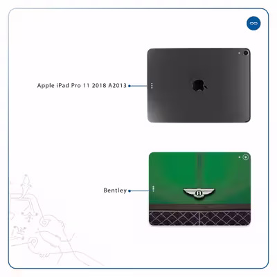 برچسب پوششی ماهوت مدل Bentley مناسب برای تبلت اپل iPad Pro 11 2018 A2013