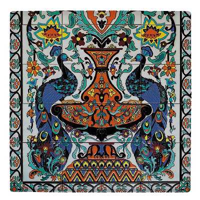  کاشی کارنیلا طرح دو طاووس کد wk275