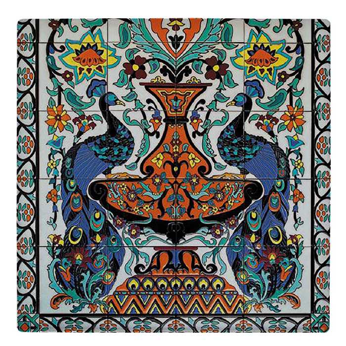  کاشی کارنیلا طرح دو طاووس کد wk275