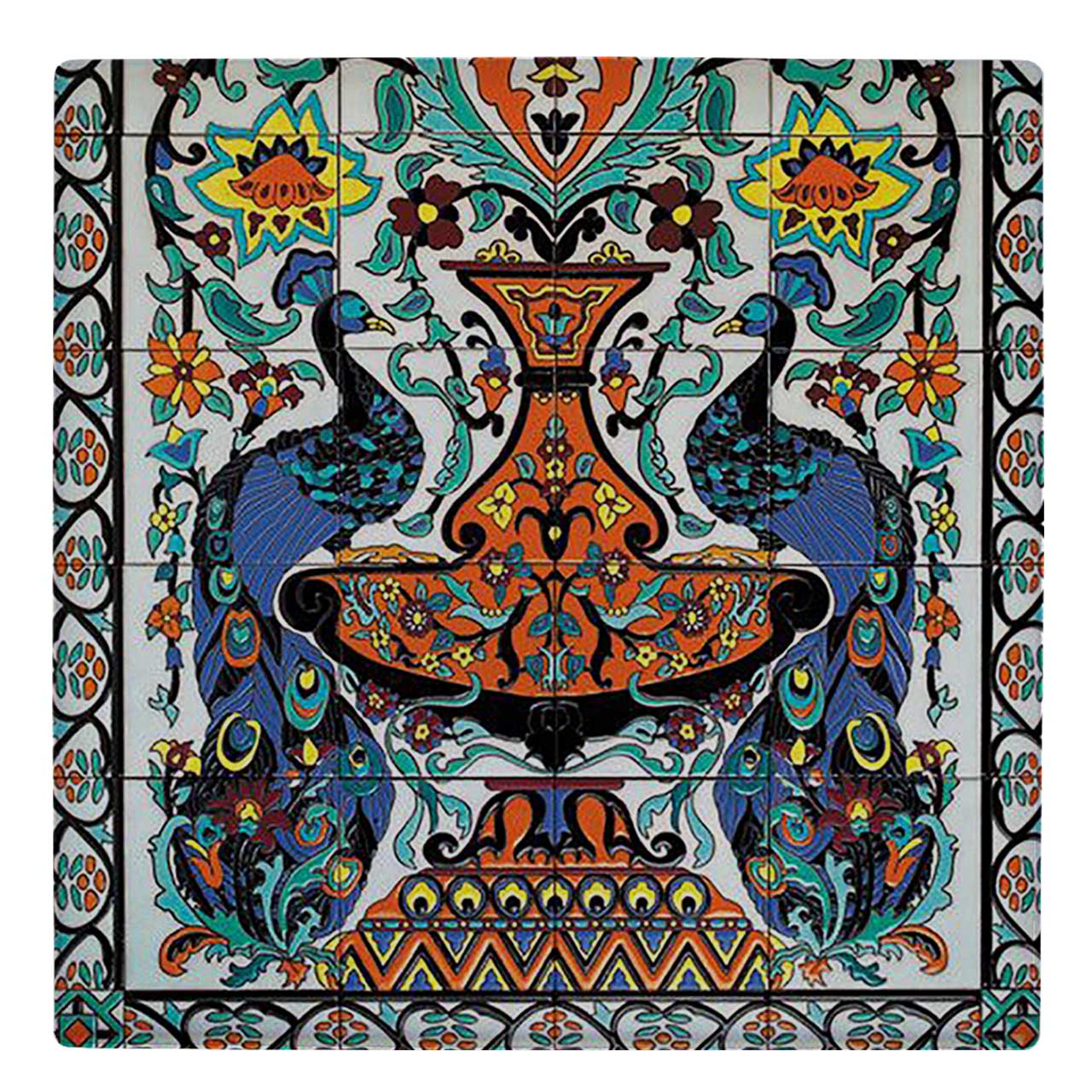  کاشی کارنیلا طرح دو طاووس کد wk275