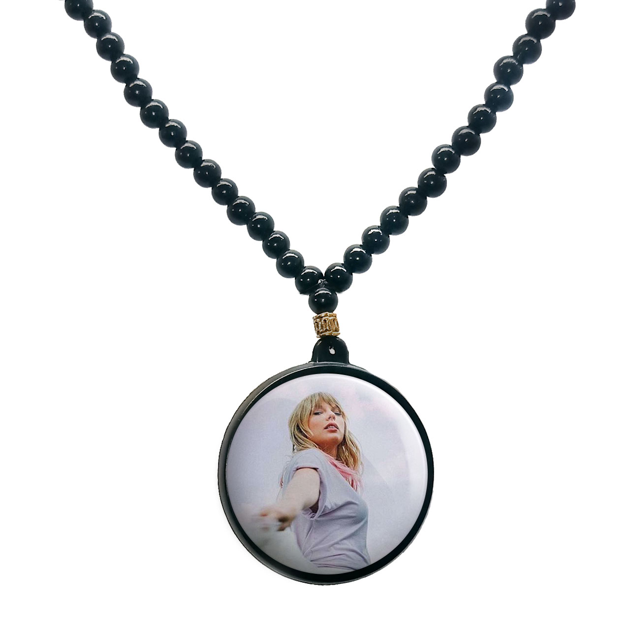 گردنبند پرمانه طرح تیلور سویفت کد pmd.787 مدل دو طرفه