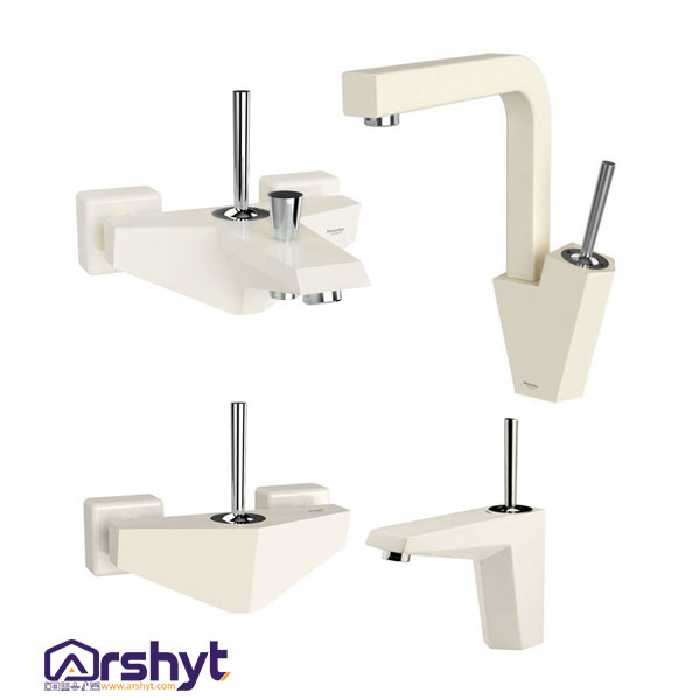 ست شیر آلات شودر مدل تیفانی شیری کروم - لوازم خانه و آشپزخانه آرشیت