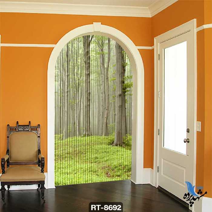 پرده شرشره تصویری طرح جنگل و چمن RT8692
