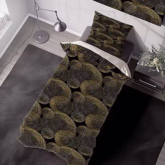 روتختی یکنفره طرح مشکی طلایی SM-14801A