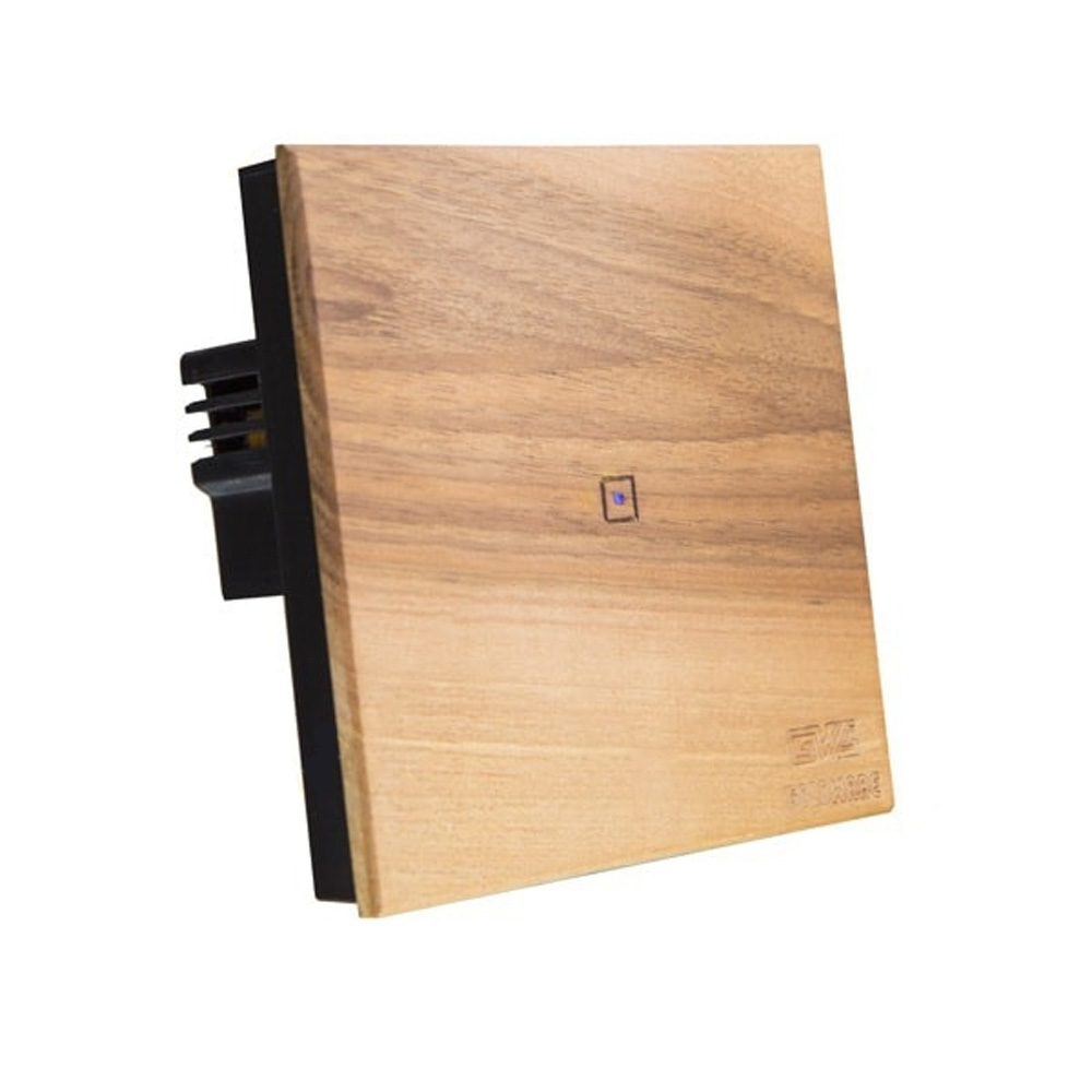 کلید لمسی تک پل گلدور طرح چوبی