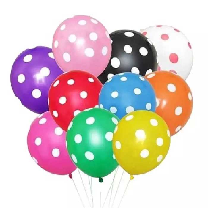 بادکنک رنگی خالدار بسته 100 عددی