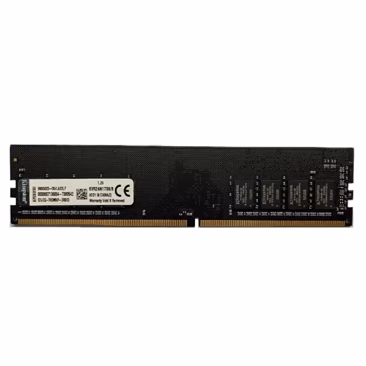 رم دسکتاپ DDR4 تک کاناله 2400 مگاهرتز cl17 کینگستون مدل kvr ظرفیت 8 گیگابایت 
