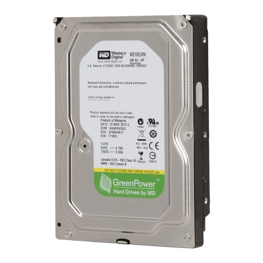 هارددیسک اینترنال وسترن دیجیتال مدل Green WD EURX ظرفیت 1 ترابایت گارانتی 12 ماهه شرکتی