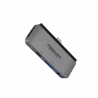 هاب 4 پورت USB-C پرومیت مدل PADHUB-PRO.GREY