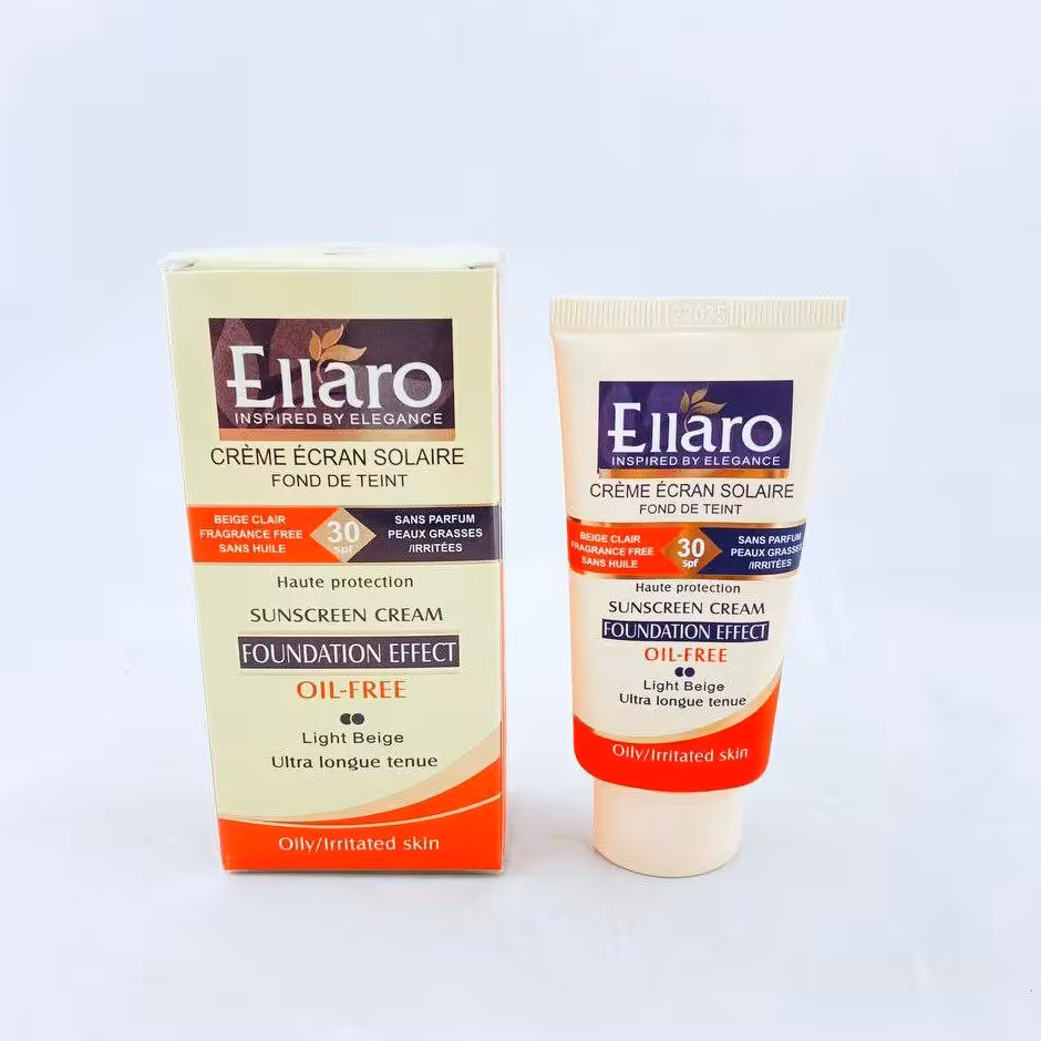 کرم ضد آفتاب فاقد چربی بژ روشن با پوشش کرم پودری spf30