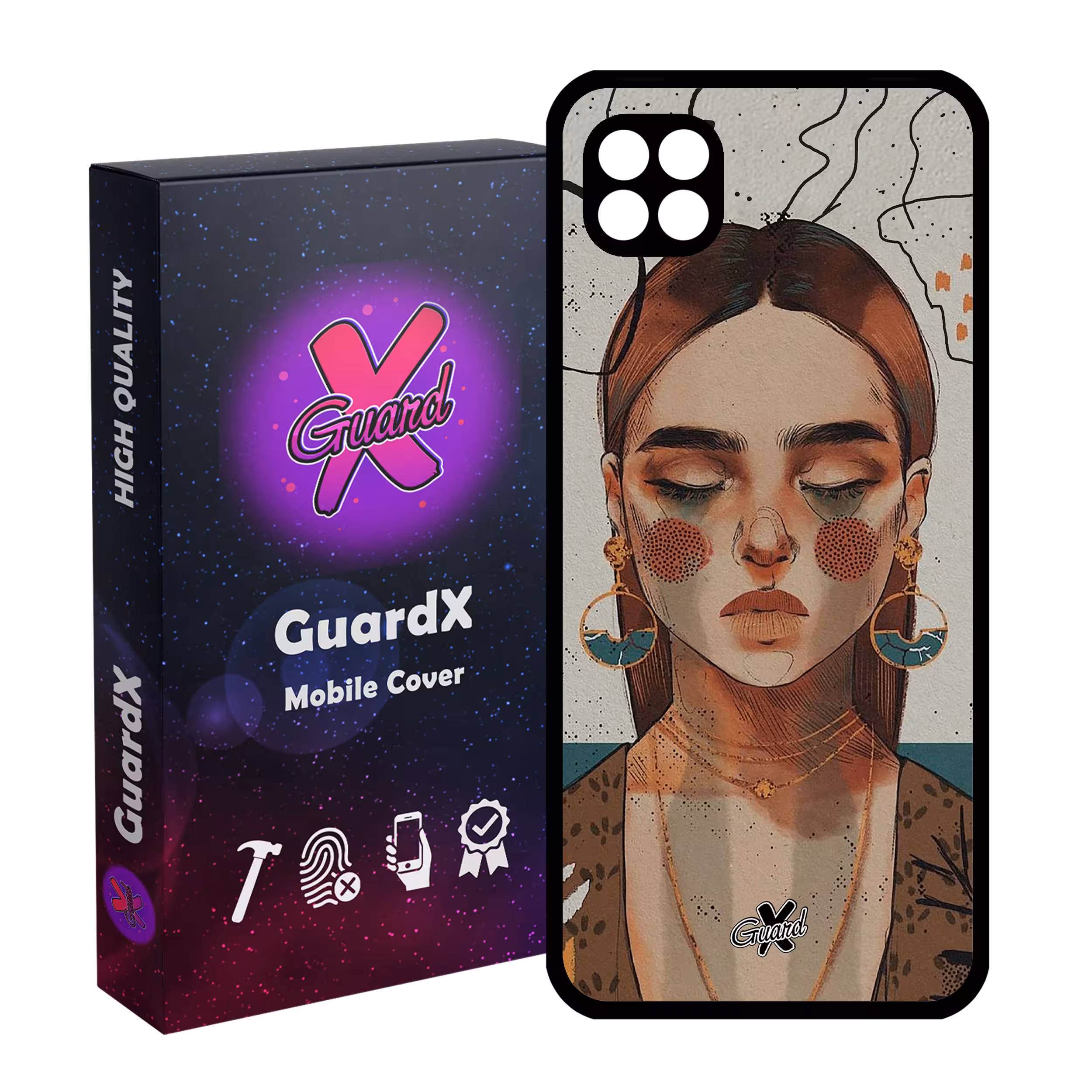 کاور گارد ایکس طرح دختر مدل Glass10318 مناسب برای گوشی موبایل سامسونگ Galaxy A22 5G