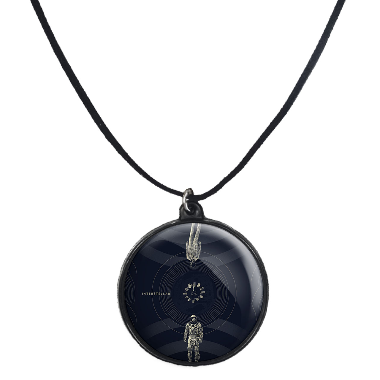 گردنبند پرمانه طرح Interstellar کد pmb.24271 مدل دو طرفه