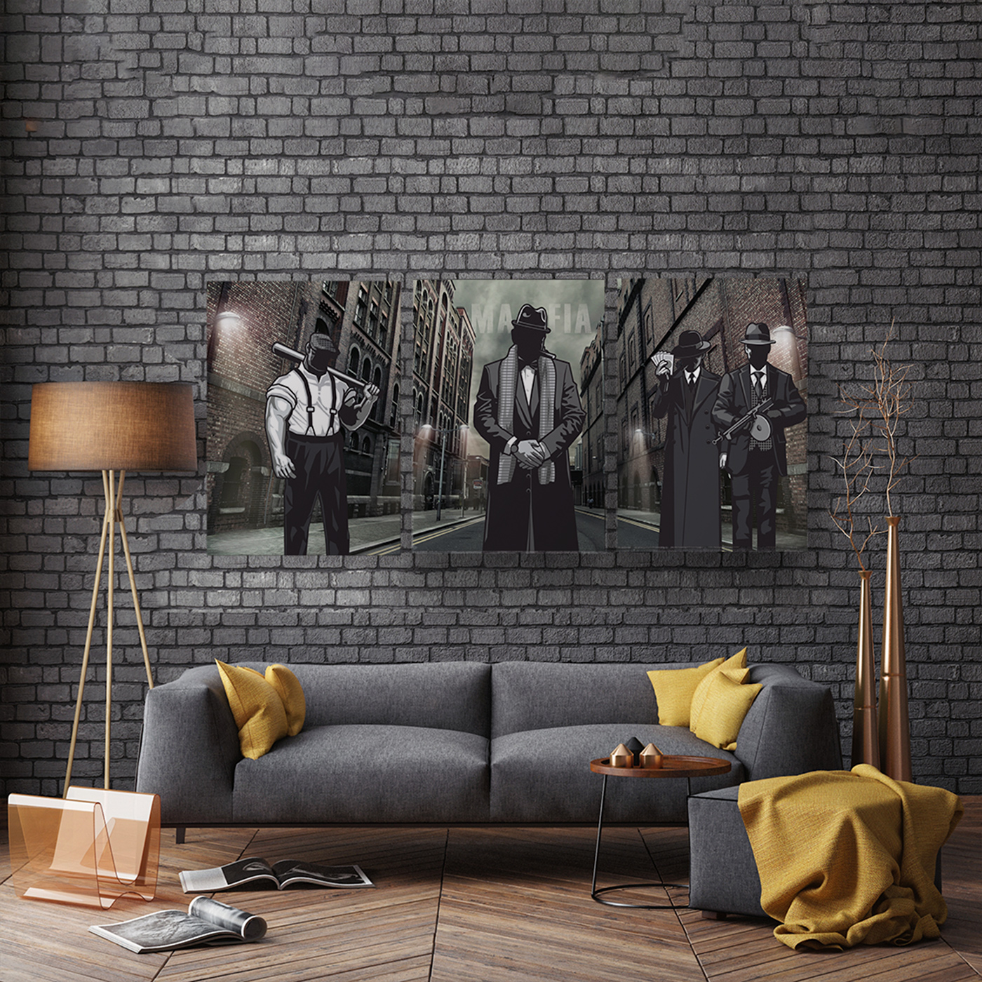 تابلو شاسی طرح اتاق مافیا TA-1027