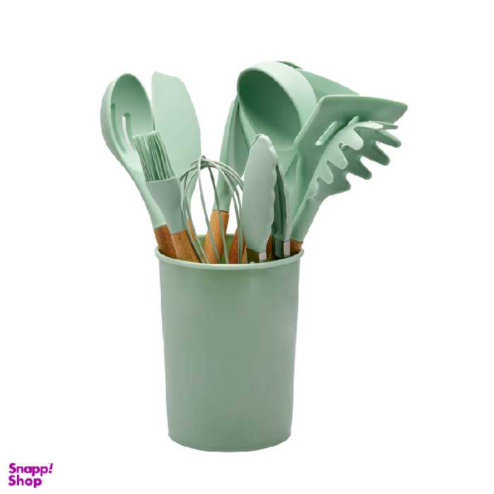 سرویس کفگیر و ملاقه 12 پارچه کیچن ست مدل سیلیکونی کد a12