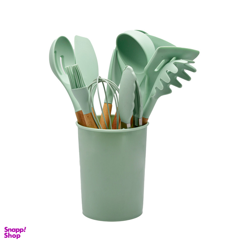 سرویس کفگیر و ملاقه 12 پارچه کیچن ست مدل سیلیکونی کد a12