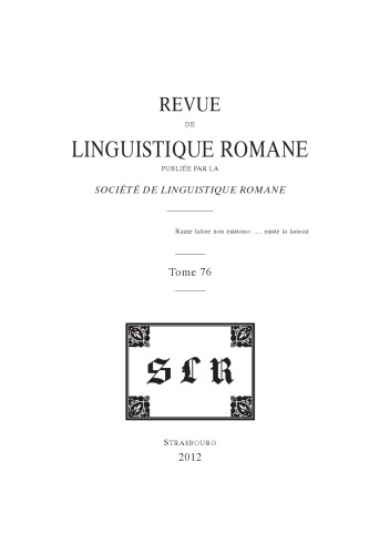 خرید و دانلود نسخه کامل کتاب Revue de linguistique romane