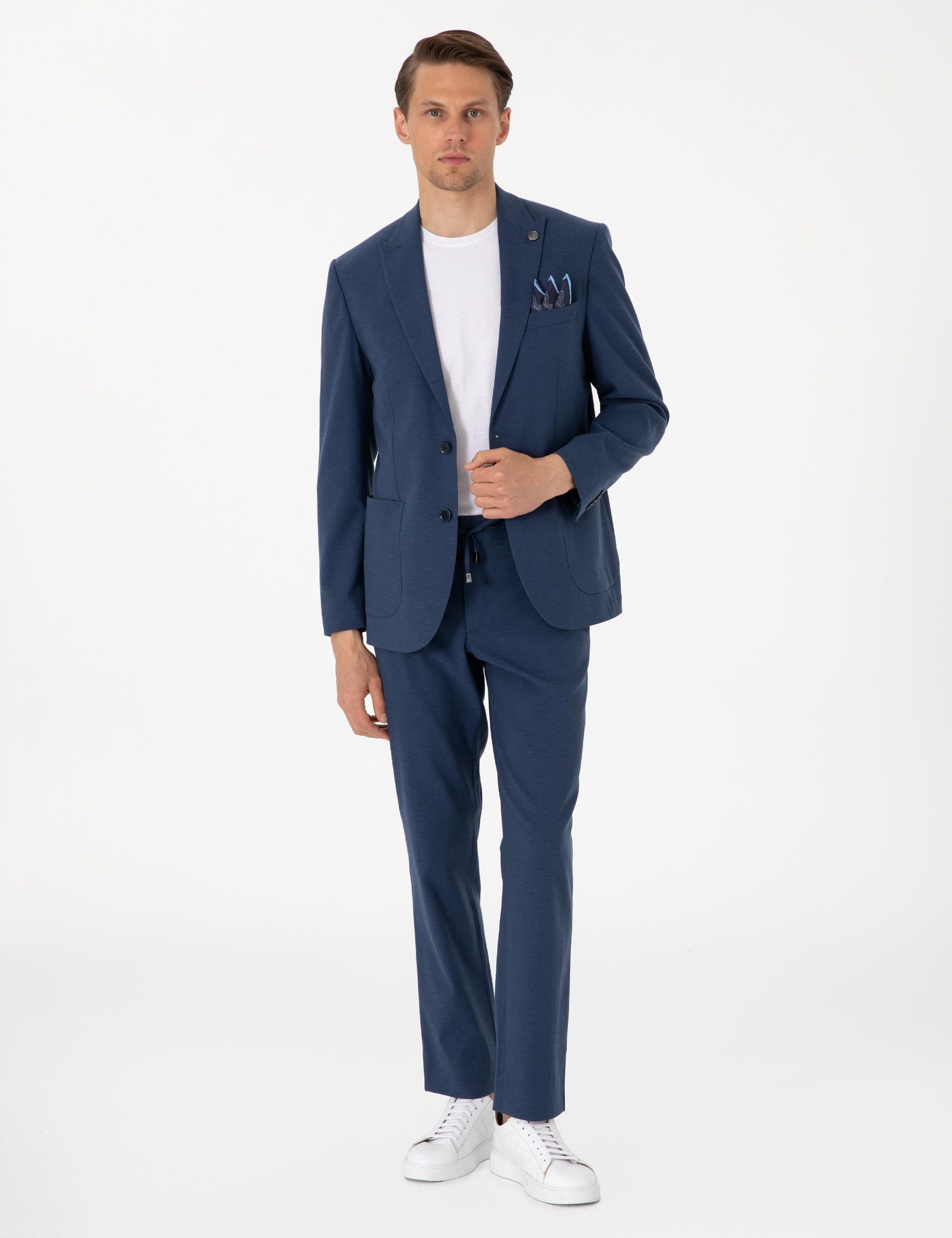 کت و شلوار مردانه سرمه ای پیرکاردین - فروشگاه لباس شهرمون