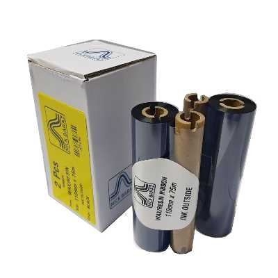 ریبون پرینتر لیبل زن نیک براز مدل WAX/RESIN 110mm x 75m بسته 2 عددی