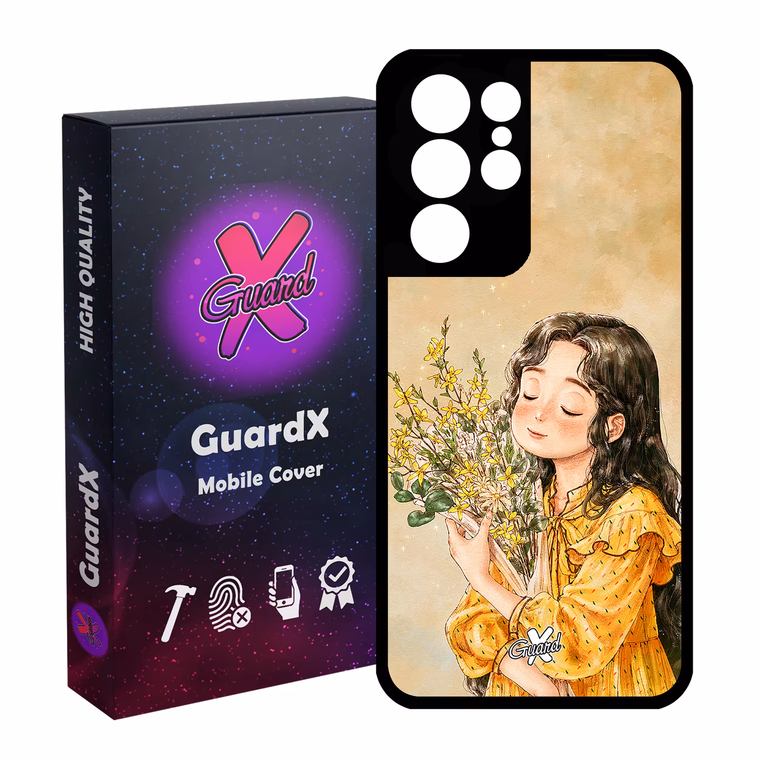 کاور گارد ایکس طرح دختر مدل Glass10232 مناسب برای گوشی موبایل سامسونگ Galaxy S21 Ultra