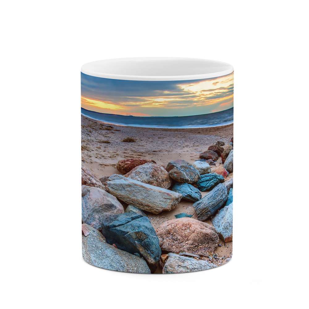 ماگ طرح ساحل سنگی مدل mgs06461