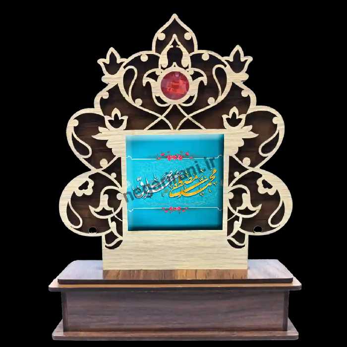 تندیس کاشی گلدار محمد مصطفی مدل 2B 5