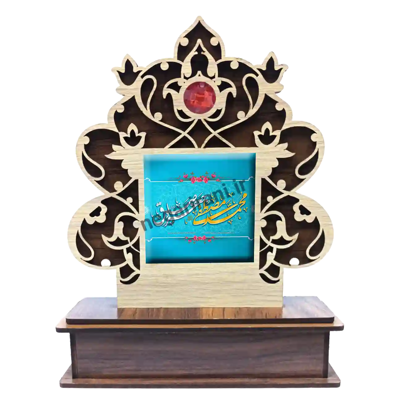 تندیس کاشی گلدار محمد مصطفی مدل 2B 5