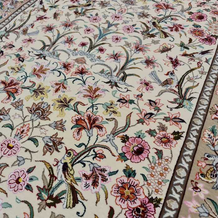 فرش دستبافت کناره طول چهار متری اصفهان آبتین کد 421